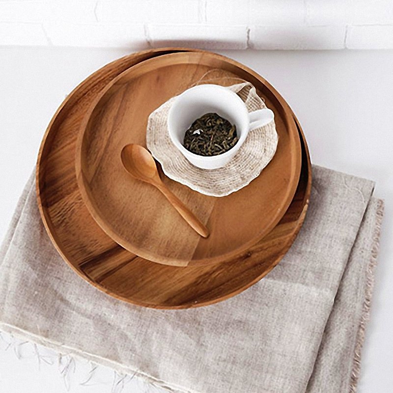 圓形托盤 - 廚具 - 木頭 咖啡色