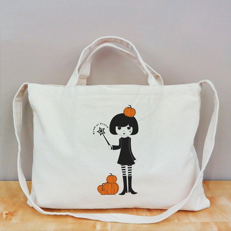Halloween Witch Trick or Treat - Messenger Bags & Sling Bags - Cotton & Hemp 