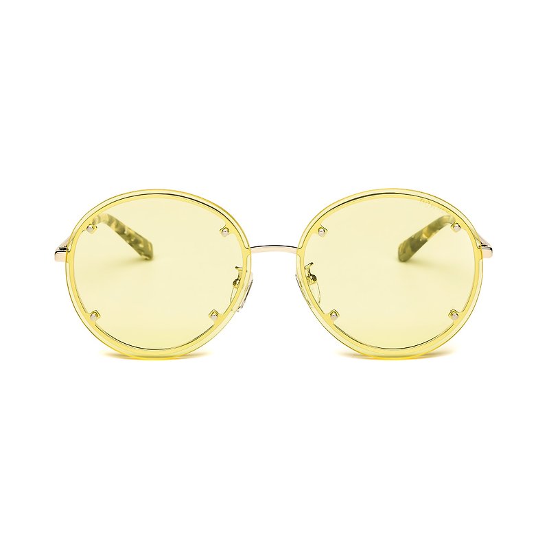 墨鏡 | 太陽眼鏡 | 黃色造型 | 台灣製造 | 膠框 | 不鏽鋼
