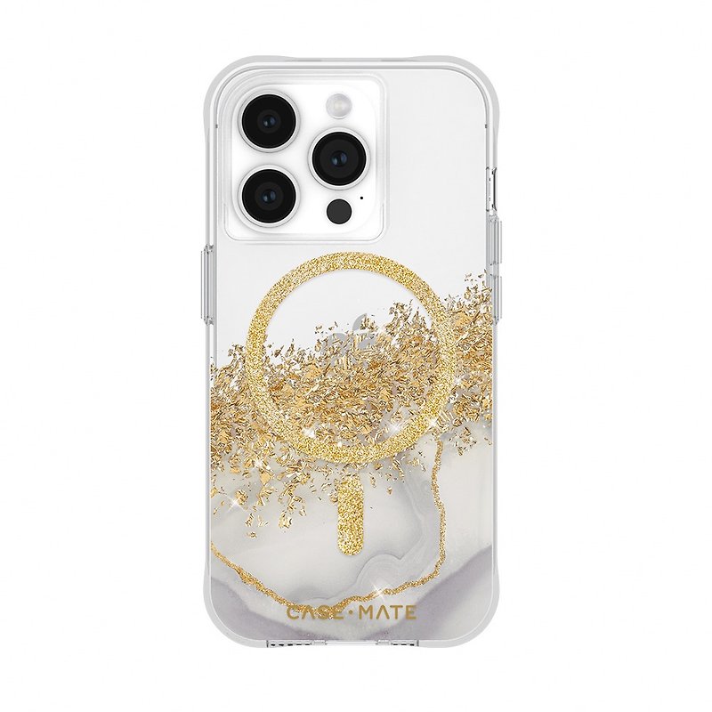 CASE-MATE iPhone 15系列Karat Marble 鎏金石紋精品防摔MagSafe - 手機殼/手機套 - 其他材質 