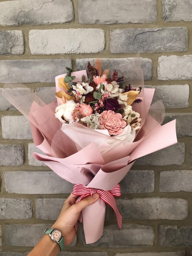 [Withered Flower Bouquet L] Without Flowering/Bouquet/Valentine's Day/Proposal/Graduation/Exchanging Gifts - ช่อดอกไม้แห้ง - พืช/ดอกไม้ 