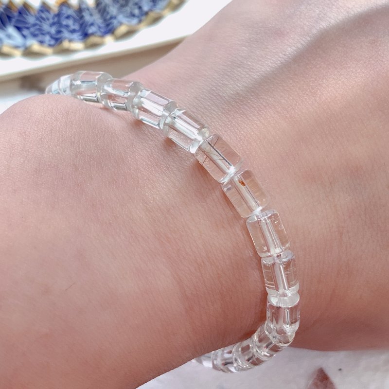 【ロマンチックな出会い】 | ブラジル産5A最高級天然ホワイトクォーツブレスレット | ギフト - ブレスレット - クリスタル 透明