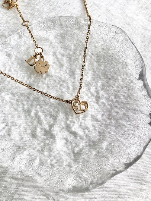 クリスチャン・ディオールネックレス Dior】クリスチャンディオール ネックレス 金メッキ 約6.7g
