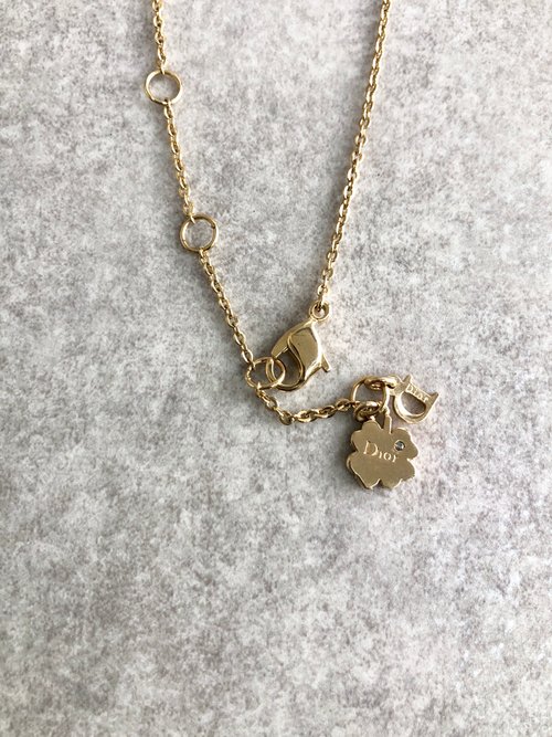 dior ネックレス ハート（中古品） Christian Dior クリスチャンディオール ロゴ ハート ライン