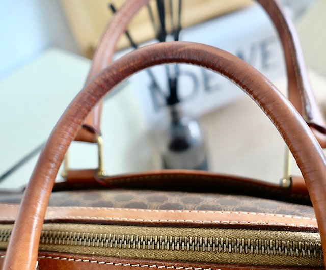 Vintage Celine Triomphe Macadam Monogram Small Structured Tote Bag - free  strap - Shop unmemoire-crafter Handbags & Totes - Pinkoi