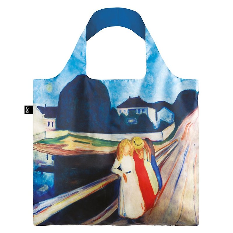 LOQI 購物袋-橋上女孩 EMGB - 側背包/斜孭袋 - 聚酯纖維 藍色
