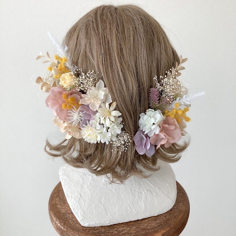 枯れない花の髪飾り - 髮夾/髮飾 - 其他材質 多色