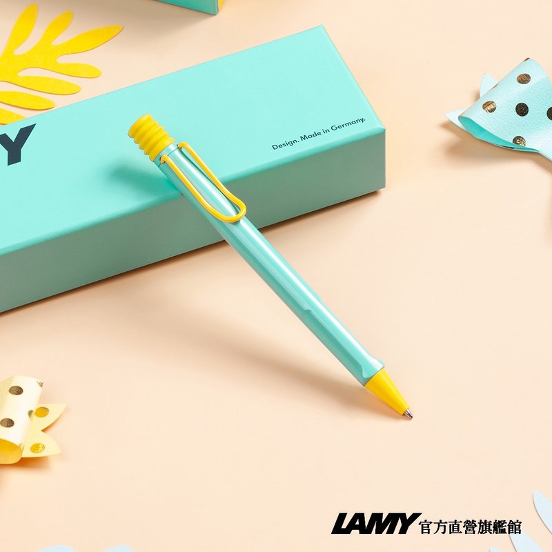 [Free laser engraving] LAMY ball pen/SAFARI 2024 limited edition-tropical style - Ballpoint & Gel Pens - Plastic Blue