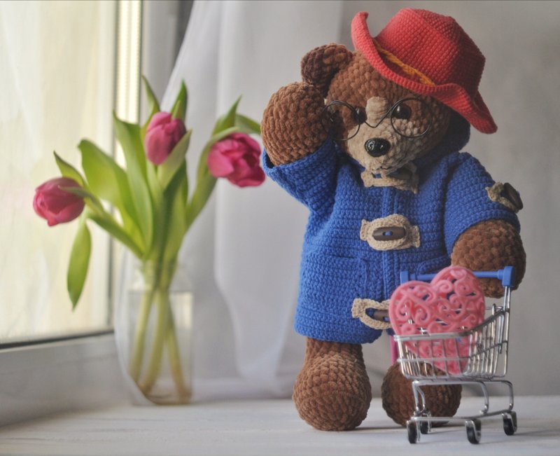 Plush bear Paddington, PDF ENGLISH crochet pattern - 線上教學/教學影片 - 其他材質 