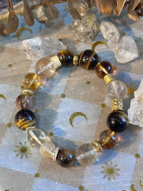 カスタムクリスタル天然石ブレスレット 太陽の意志 行動と自信の