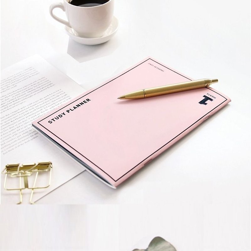 iconic-A5 hard study book (single month) - apricot powder, ICO89483 - Notebooks & Journals - Paper Pink