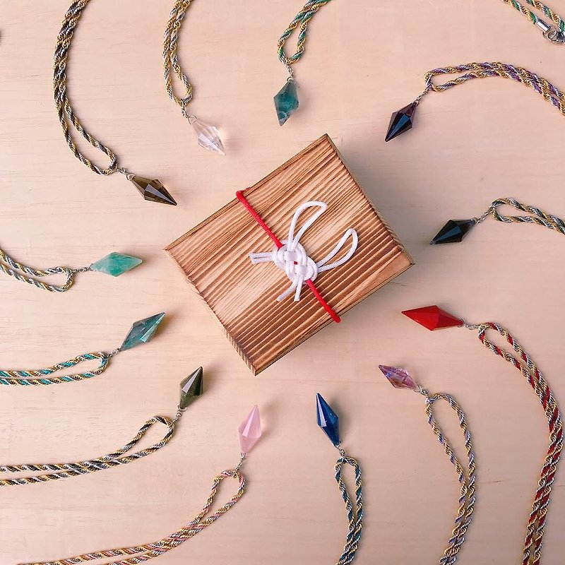 [Lost and find constellations month] natural stone necklace Ling Stone Yu Shou - Necklaces - Gemstone Multicolor