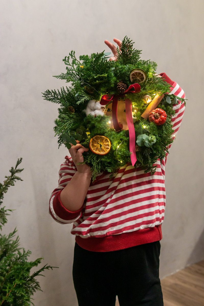 【三重親子聖誕課程】親子聖誕花圈 | 親子手作 - 植栽/花藝 - 植物．花 