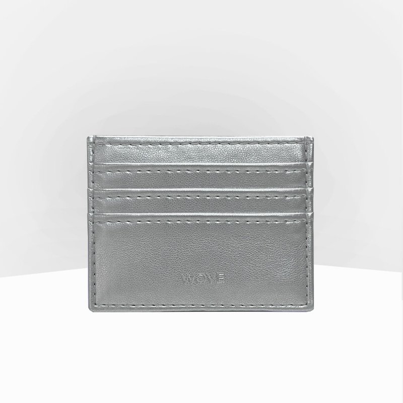 WOVE - Card Holder (Flat Texture) in Silver - Other - Faux Leather Silver