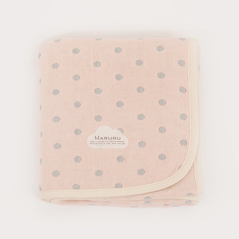 【薄款】日本製六層紗被 粉粉灰 (S/M/L) - 嬰兒床/床圍/寢具 - 棉．麻 粉紅色