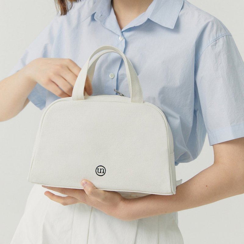 Korean Untidy Plain Zipper Bag - トートバッグ・ハンドバッグ - 合皮 