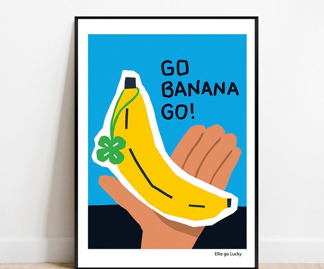 アートプリント/バナナ/イラストポスターA3、A2 - ショップ Ellie go