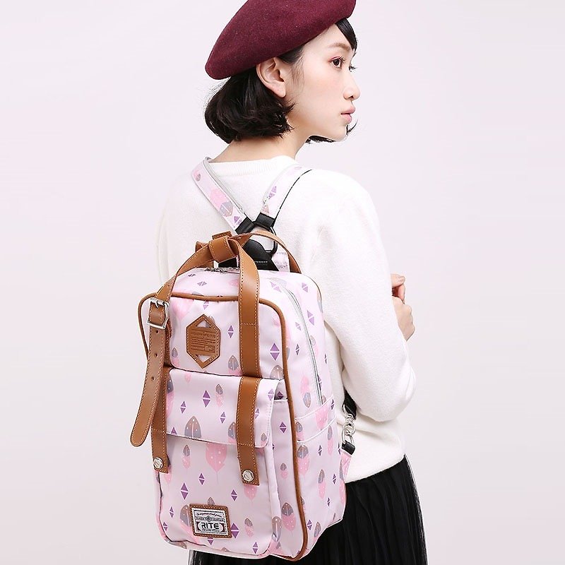 2017 Series ║ twin universe roaming package (M) - Pink Feather ║ - Backpacks - Paper Pink