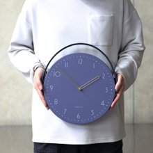 日本Magnets 北欧ミニマルデザイン 360度調整可能 静音時計/掛け時計/置き時計 (ブルー)