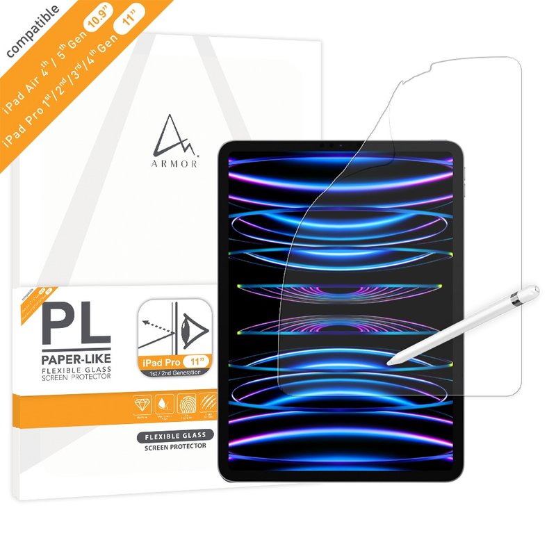 Flexible Glass Screen Protector for iPad 10.9/11, Paper-Like / Blue Light Filter - Computer Accessories - Other Materials 