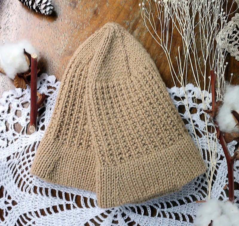 ChiChi Handmade-Forest Department-Fisherman Hat-Woolen Hat - หมวก - ขนแกะ สีกากี