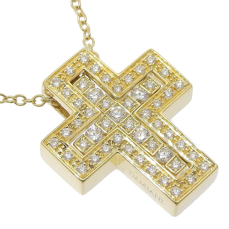 【日本直送】ダミアーニ Damiani ベルエポック XS ネックレス クロス K18YG×ダイヤモンド クロス 約8.1g ユニセックス【中古】 - 項鍊 - 貴金屬 金色