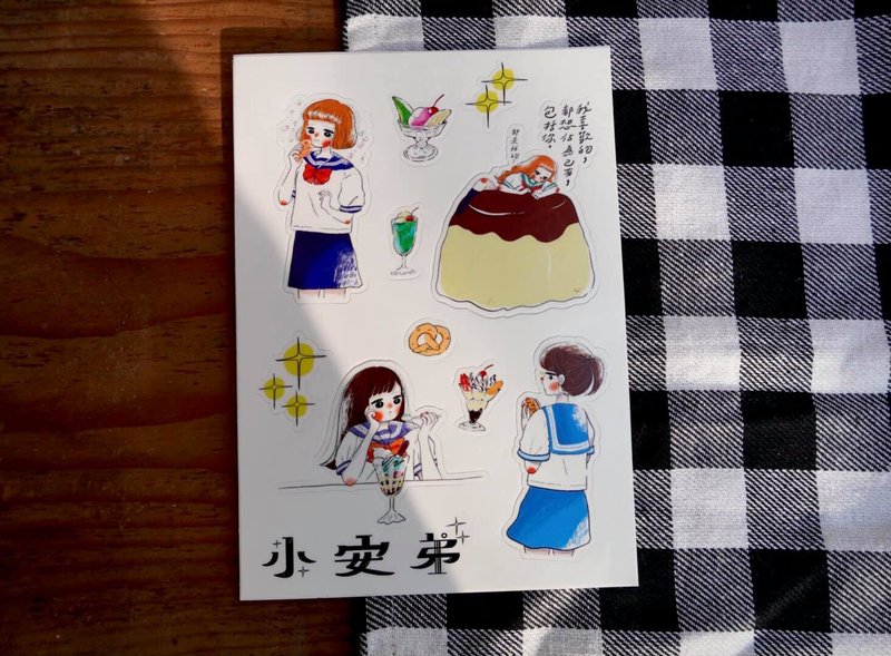 防水貼紙 吃吧!女孩 - 貼紙 - 紙 