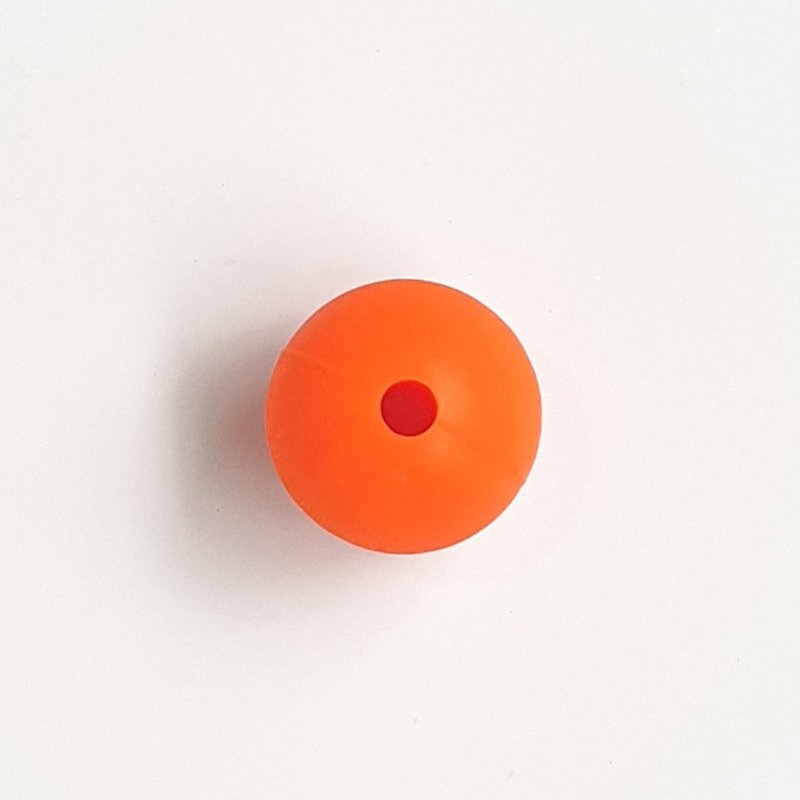 12mm 圓珠 艷橙色 DIY 串珠 材料包 食品級矽膠 珠珠 台灣製造 - 金工/飾品 - 矽膠 多色