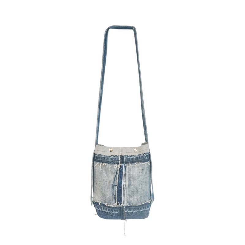 Aman eco-friendly denim splicing bag series - Messenger Bags & Sling Bags - Other Materials 