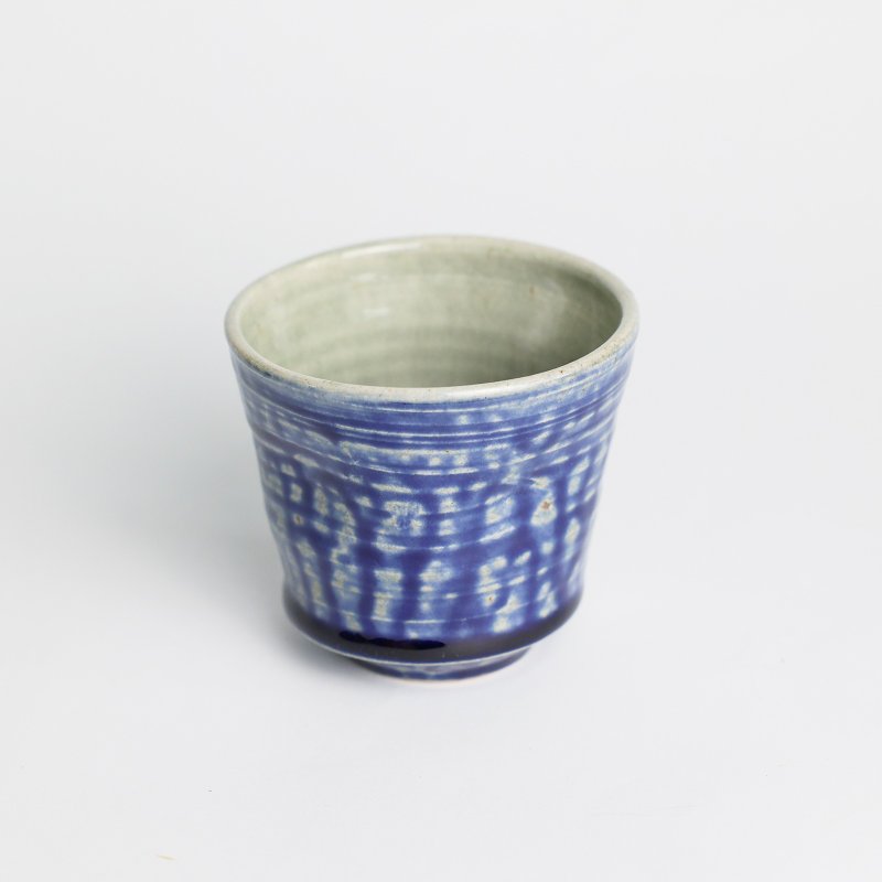 明芽窯 l 柴燒灰藍青瓷雙掛釉水杯 藍 陶杯 杯子 茶杯 T - 茶壺/茶杯/茶具 - 陶 藍色