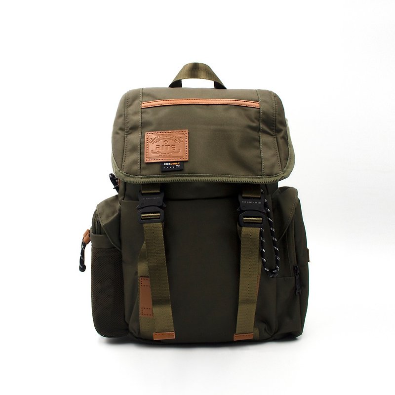 RITE TT02 navy bag military sense cordura functional backpack with detachable shopping bag olive green - Backpacks - Waterproof Material Green