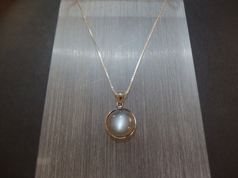 Grey Moonstone Silver Pendant Grey Moonstone Silver Pendant - Necklaces - Gemstone Gray