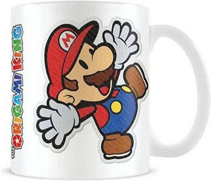 【Nintendo】Paper Mario Sticker Coffee Mug 315ml - Cups - Pottery White