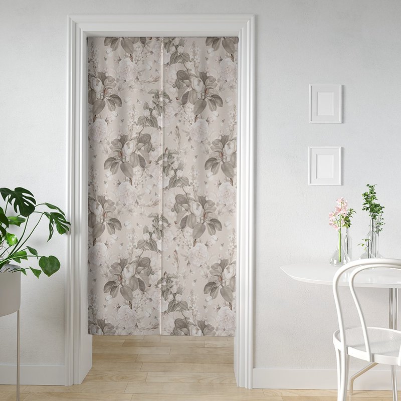 HC printed door curtain European and American flower version HC7005 retro rose dancing fragrance - ม่านและป้ายประตู - เส้นใยสังเคราะห์ 