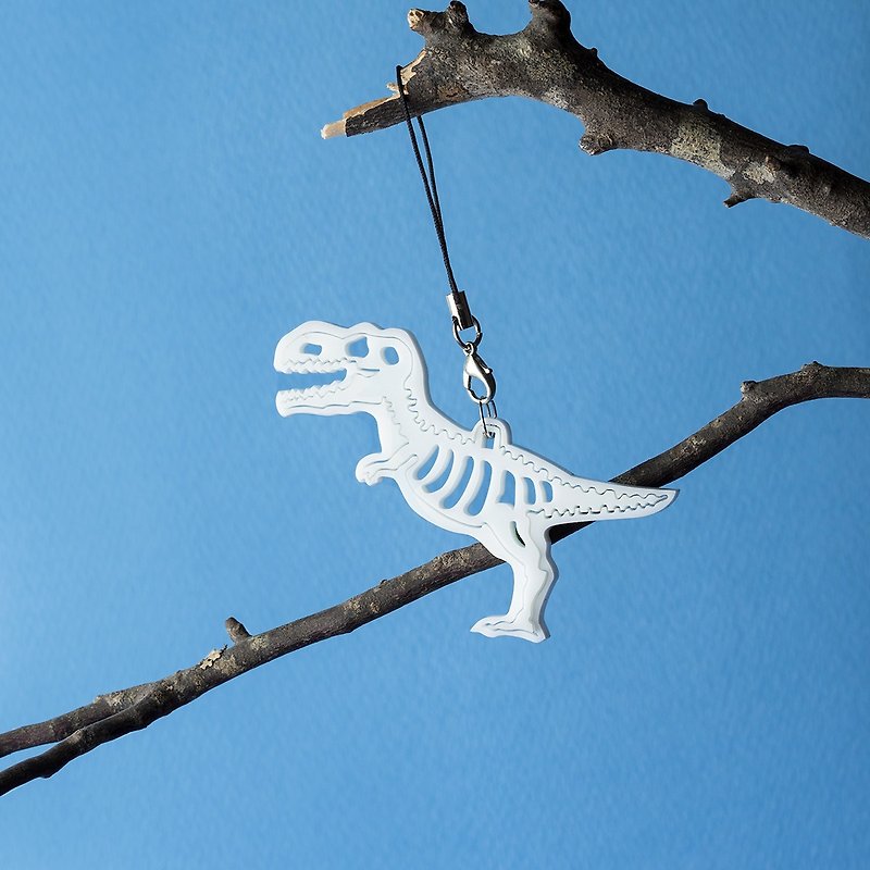 Tyrannosaurus Acrylic Charm - Keychains - Acrylic White