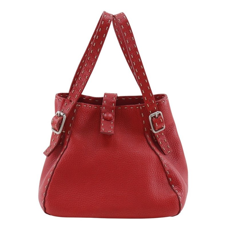 [Direct from Japan] Fendi Selleria Handbag, Leather, Red, Women's [Used] - กระเป๋าถือ - หนังแท้ สีแดง