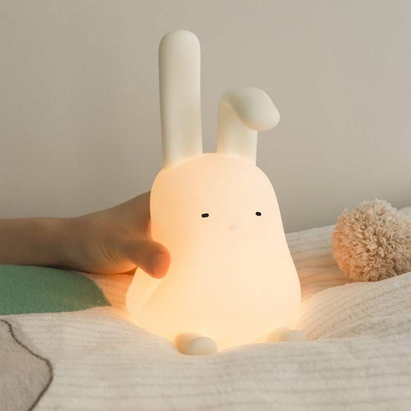 Folded ear rabbit with sleeping lamp LOPUNNY NIGHT LAMP - โคมไฟ - ซิลิคอน ขาว