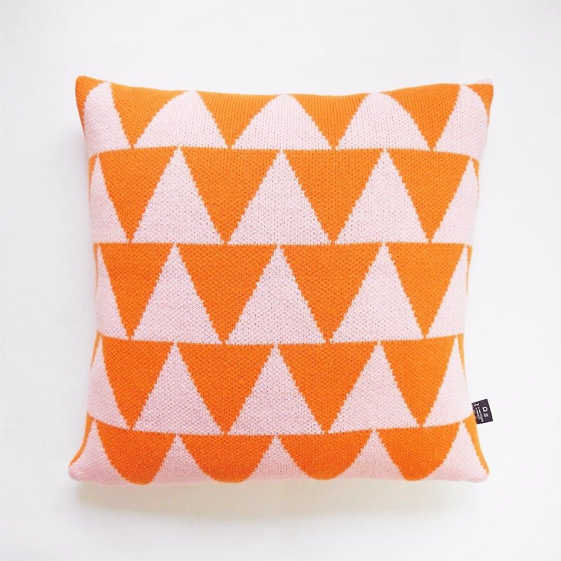 針織幾何抱枕套 - 枕頭/抱枕 - 聚酯纖維 橘色