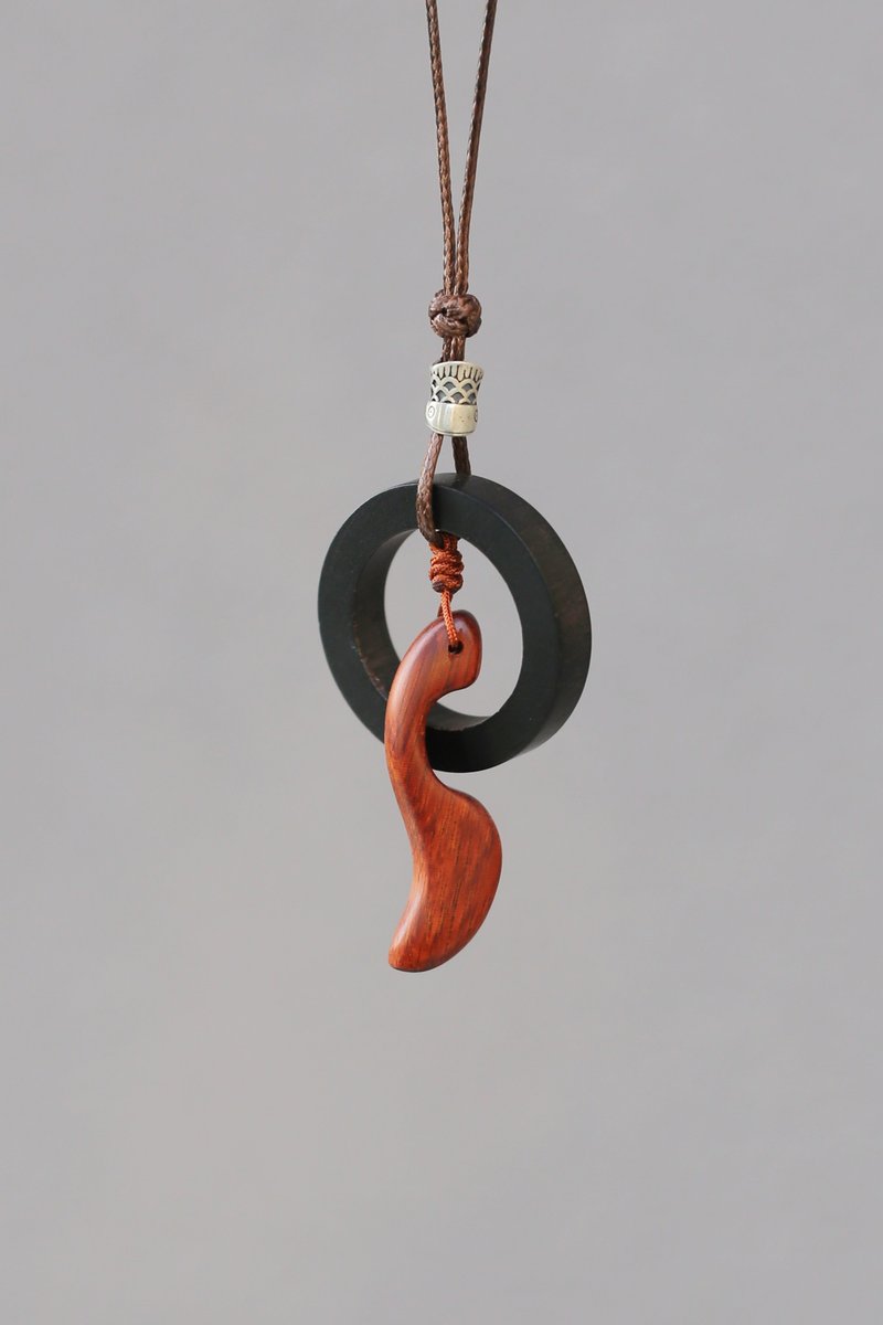 壹染指原創 | 設計款 撞色 項鏈  | 一物一圖 僅一件 - 項鍊 - 木頭 多色