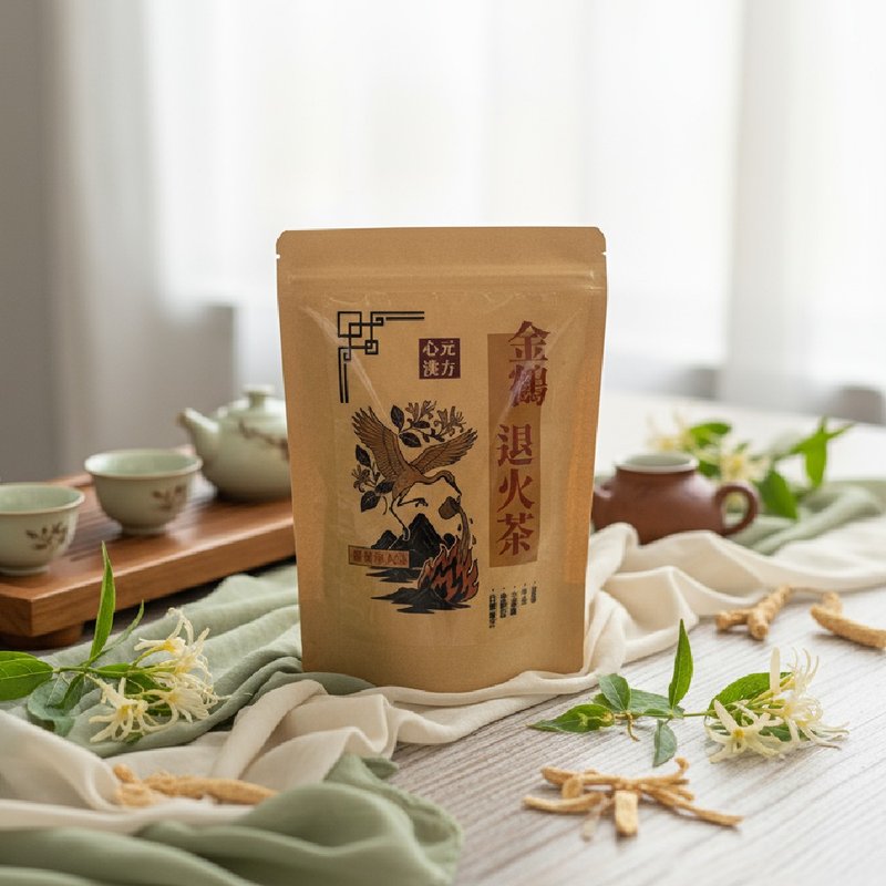 【金鶴退火茶】熬夜追劇 壓力大 退火氣 青草茶 口氣芬芳 - 茶葉/茶包/水果茶 - 其他材質 綠色