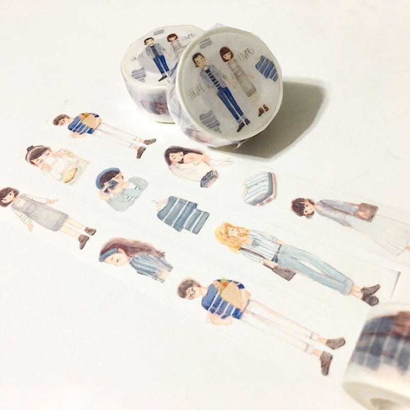 / Masking-tape / Stripes Lover / - Washi Tape - Paper White