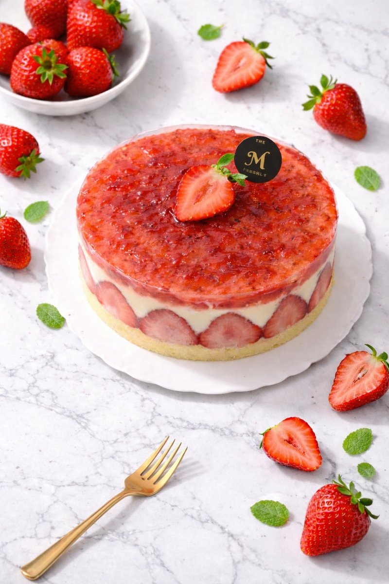 Strawberry Fraisier - เค้กและของหวาน - อาหารสด 