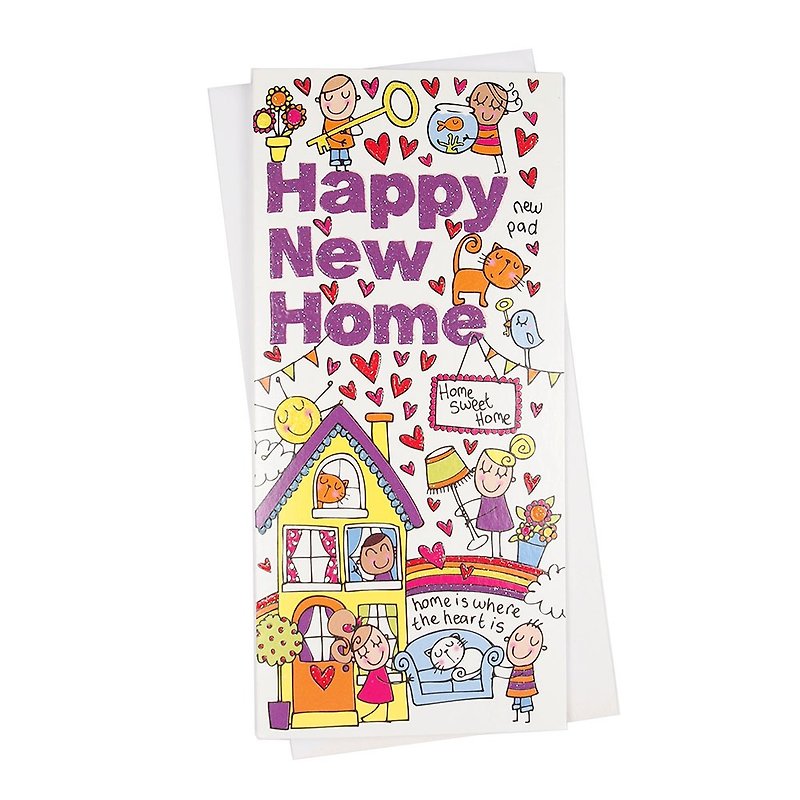 愛と幸せに満ちた家[紙のバラ-新築祝いのカードおめでとうございます] - カード・はがき - 紙 多色
