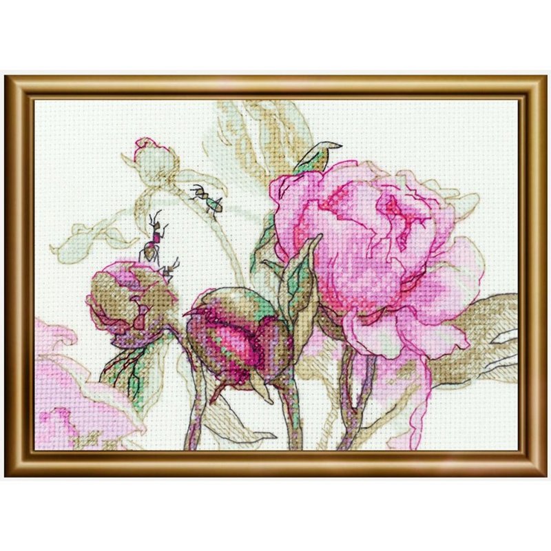 A1009 - Aine Cross Stitch Material Pack - Peony Joy - เย็บปัก/ถักทอ/ใยขนแกะ - วัสดุอื่นๆ 