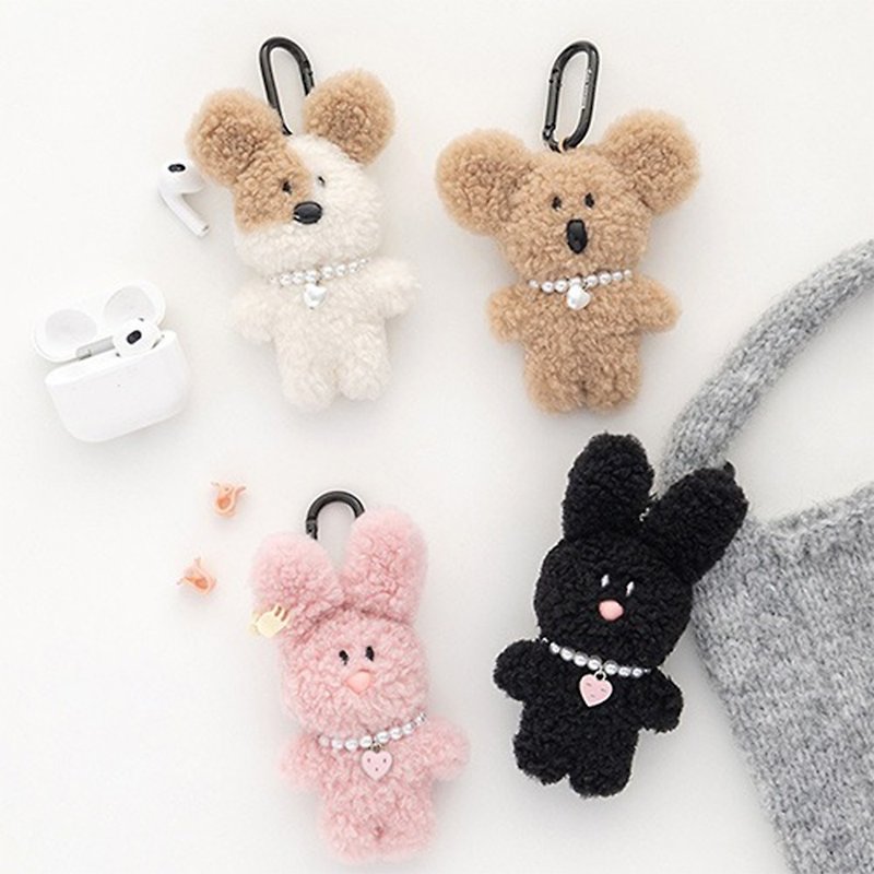 Romane Little Paper plush keychain charm - Keychains - Other Materials 