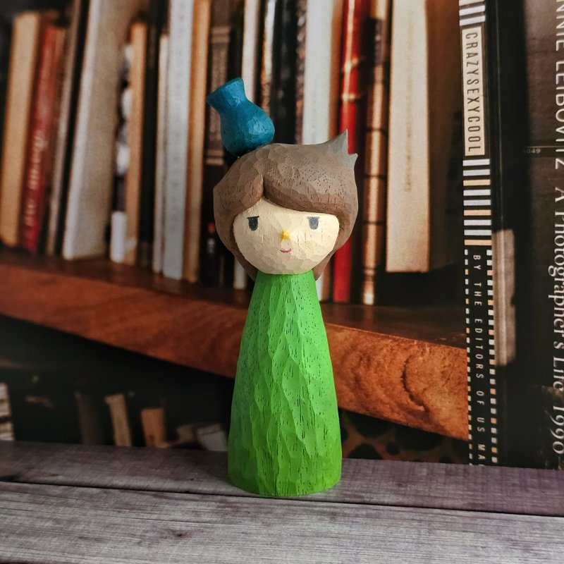 水瓶座 木雕(無現貨/需訂購) - 公仔模型 - 木頭 多色