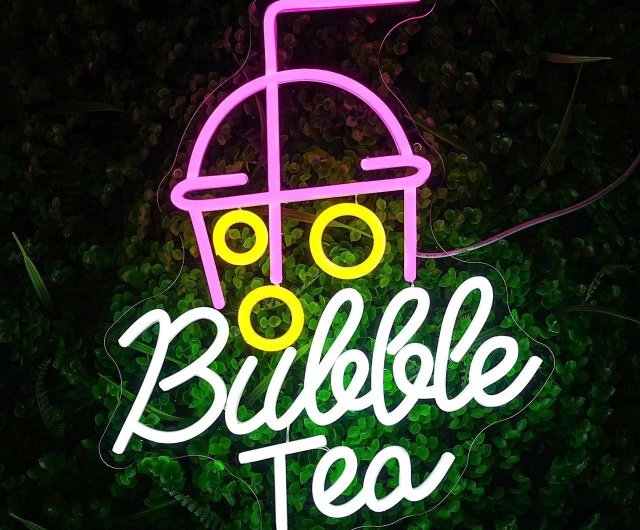 カスタマイズされたタピオカ ティー ネオン ミルク ティー ショップの