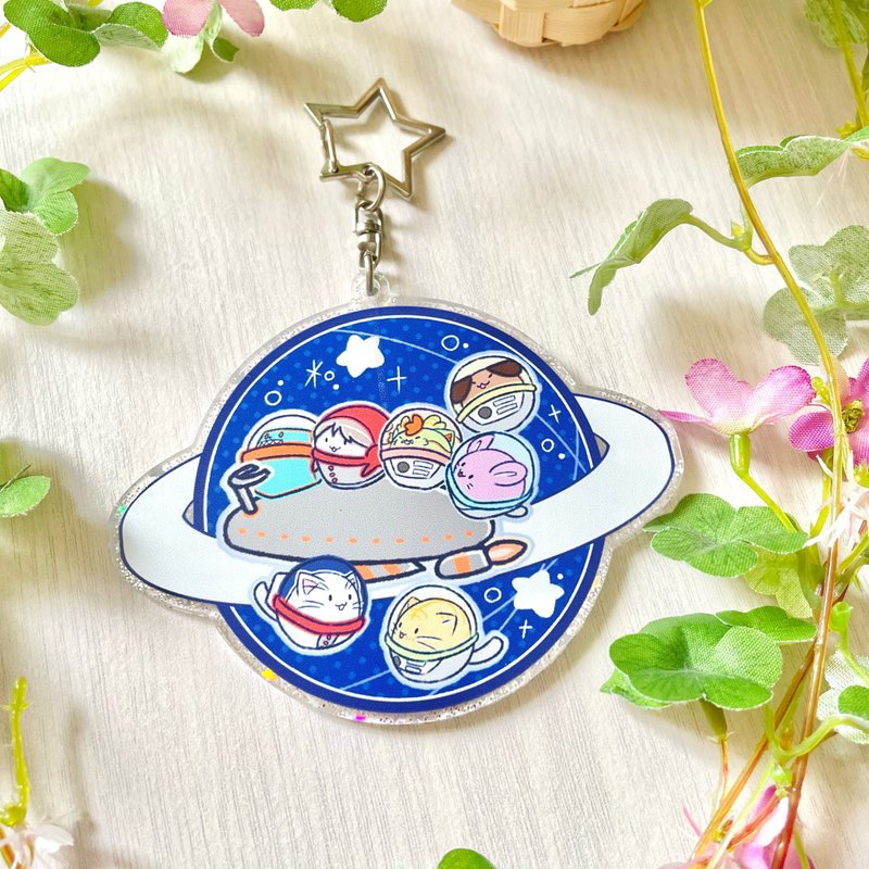 [Kinseito Department Store Collaboration Work] Acrylic key chain with glitter - Keychains - Acrylic 