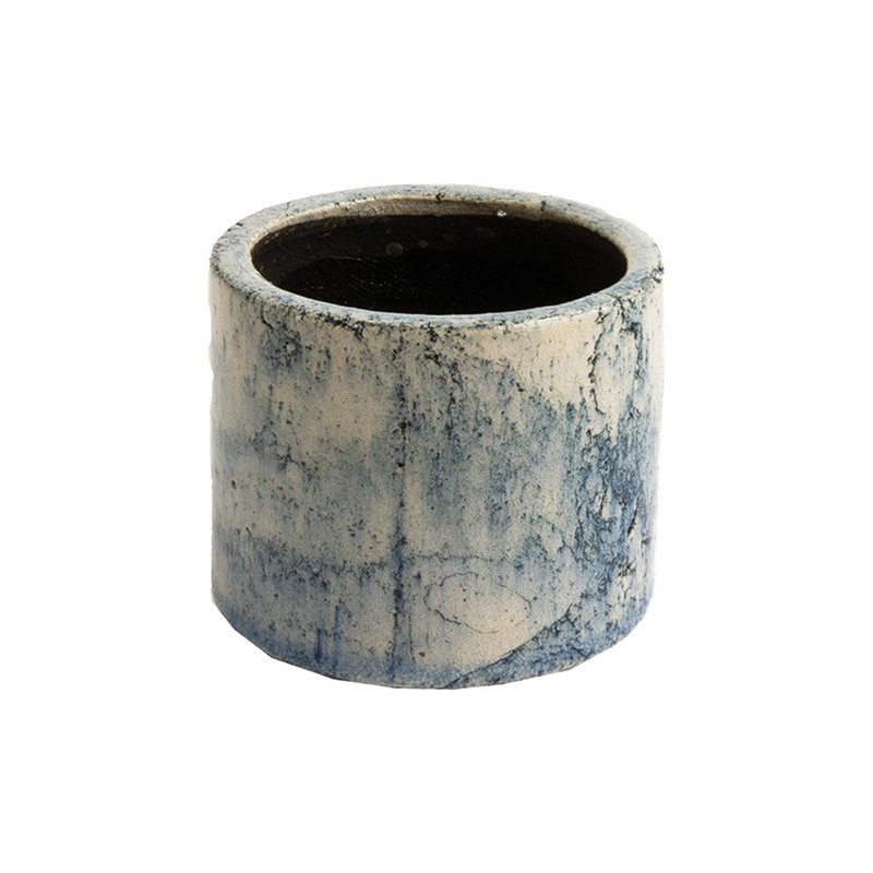 FRACTURE Ø11CM 花器 汽油藍 - 花瓶/花器 - 陶 藍色