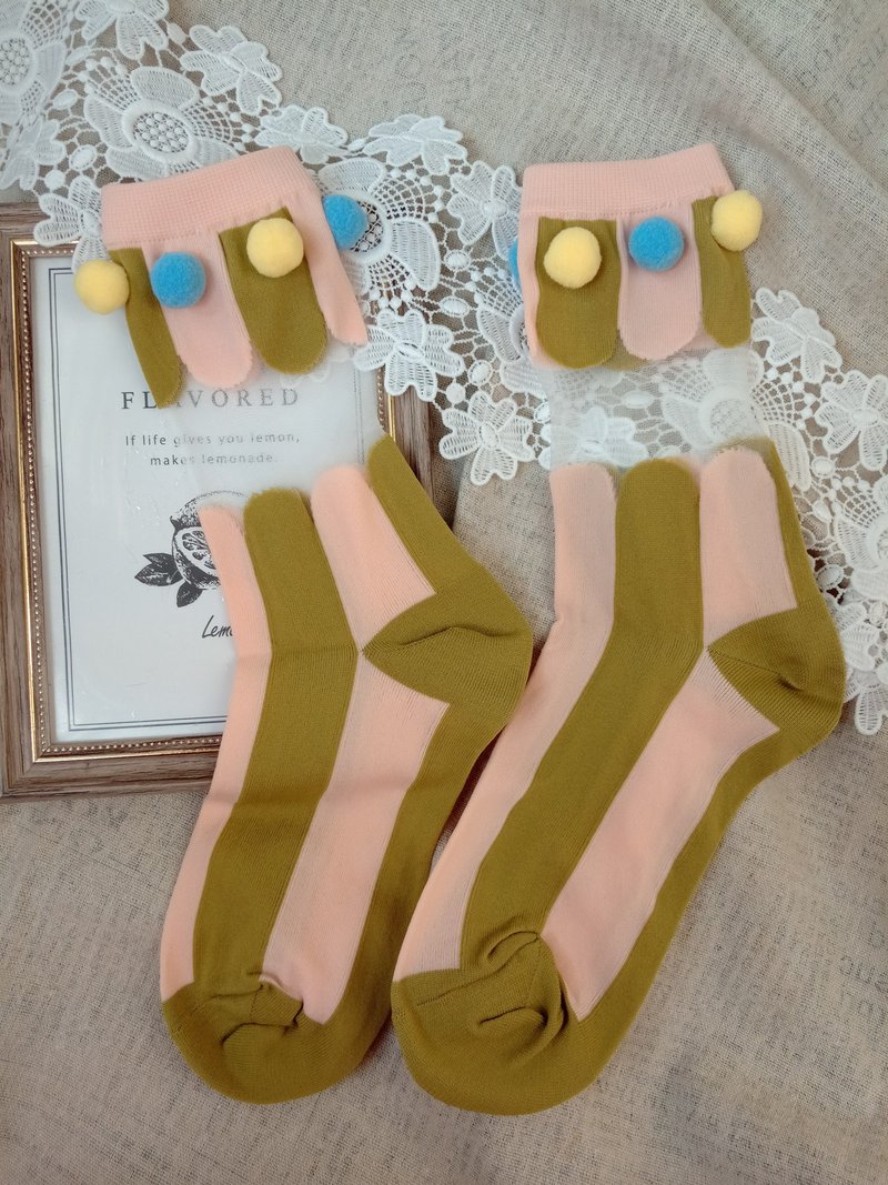 Re-selling wow Handmade-Summer Ice Cream Ball Stocking Socks - ถุงเท้า - ไนลอน 
